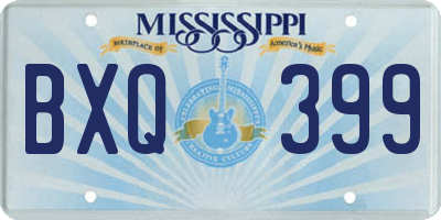 MS license plate BXQ399