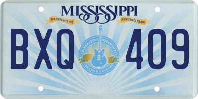 MS license plate BXQ409