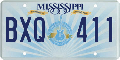 MS license plate BXQ411