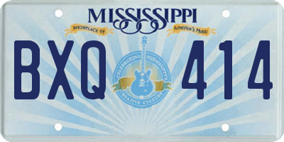 MS license plate BXQ414