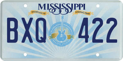 MS license plate BXQ422