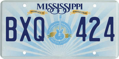 MS license plate BXQ424