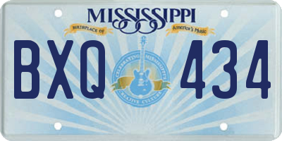 MS license plate BXQ434