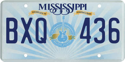 MS license plate BXQ436