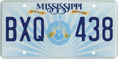 MS license plate BXQ438