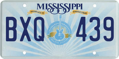 MS license plate BXQ439
