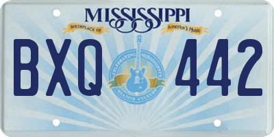 MS license plate BXQ442
