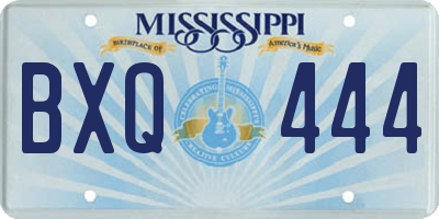 MS license plate BXQ444