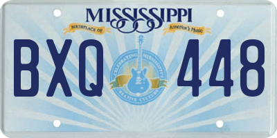 MS license plate BXQ448
