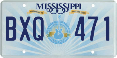 MS license plate BXQ471
