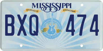 MS license plate BXQ474