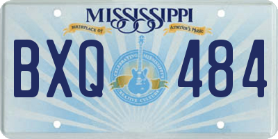 MS license plate BXQ484