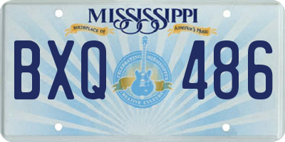 MS license plate BXQ486