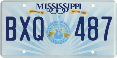 MS license plate BXQ487