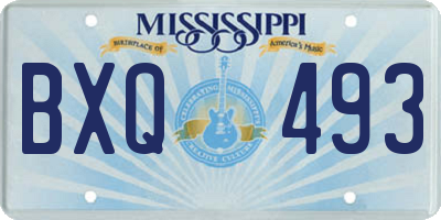 MS license plate BXQ493