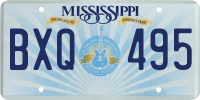MS license plate BXQ495
