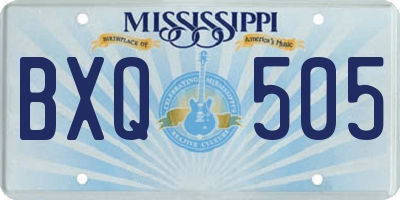 MS license plate BXQ505