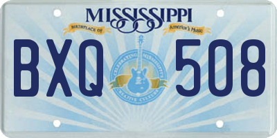 MS license plate BXQ508