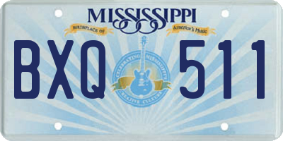 MS license plate BXQ511