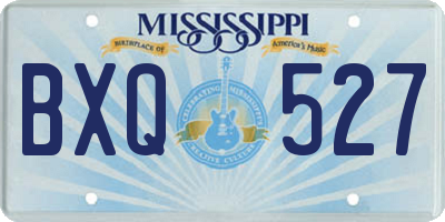 MS license plate BXQ527