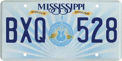 MS license plate BXQ528