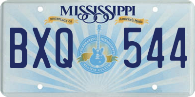 MS license plate BXQ544