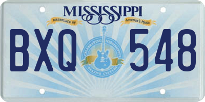 MS license plate BXQ548