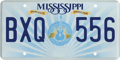 MS license plate BXQ556