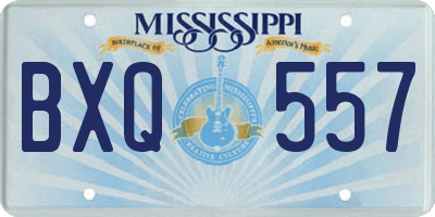 MS license plate BXQ557