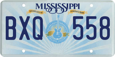 MS license plate BXQ558