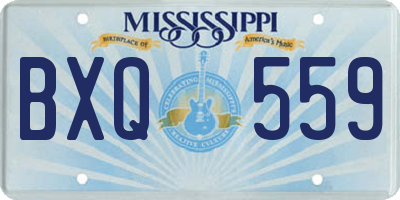 MS license plate BXQ559