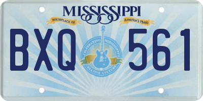 MS license plate BXQ561