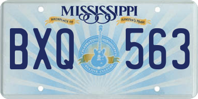 MS license plate BXQ563