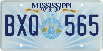 MS license plate BXQ565