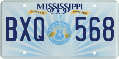 MS license plate BXQ568
