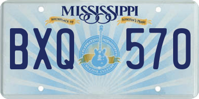 MS license plate BXQ570