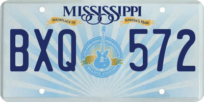 MS license plate BXQ572