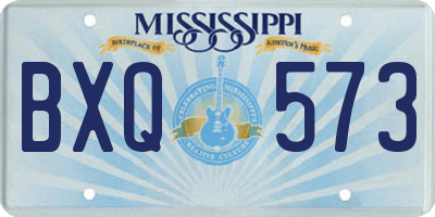 MS license plate BXQ573