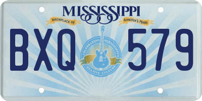 MS license plate BXQ579