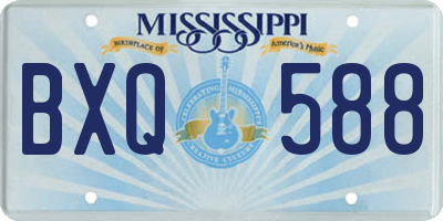 MS license plate BXQ588