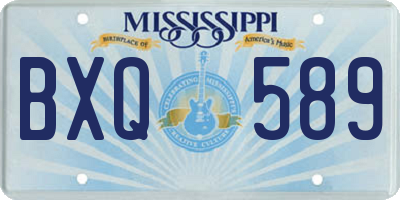MS license plate BXQ589