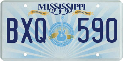 MS license plate BXQ590