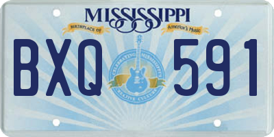 MS license plate BXQ591