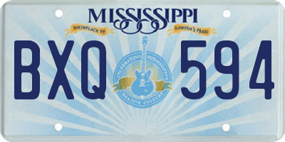 MS license plate BXQ594