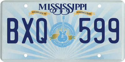 MS license plate BXQ599