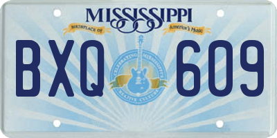 MS license plate BXQ609