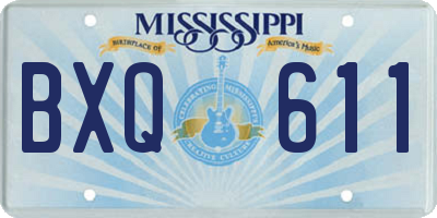 MS license plate BXQ611