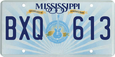 MS license plate BXQ613