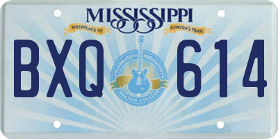 MS license plate BXQ614