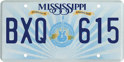 MS license plate BXQ615